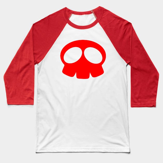 Dokrobei Red Skull Baseball T-Shirt by IndiesignTees